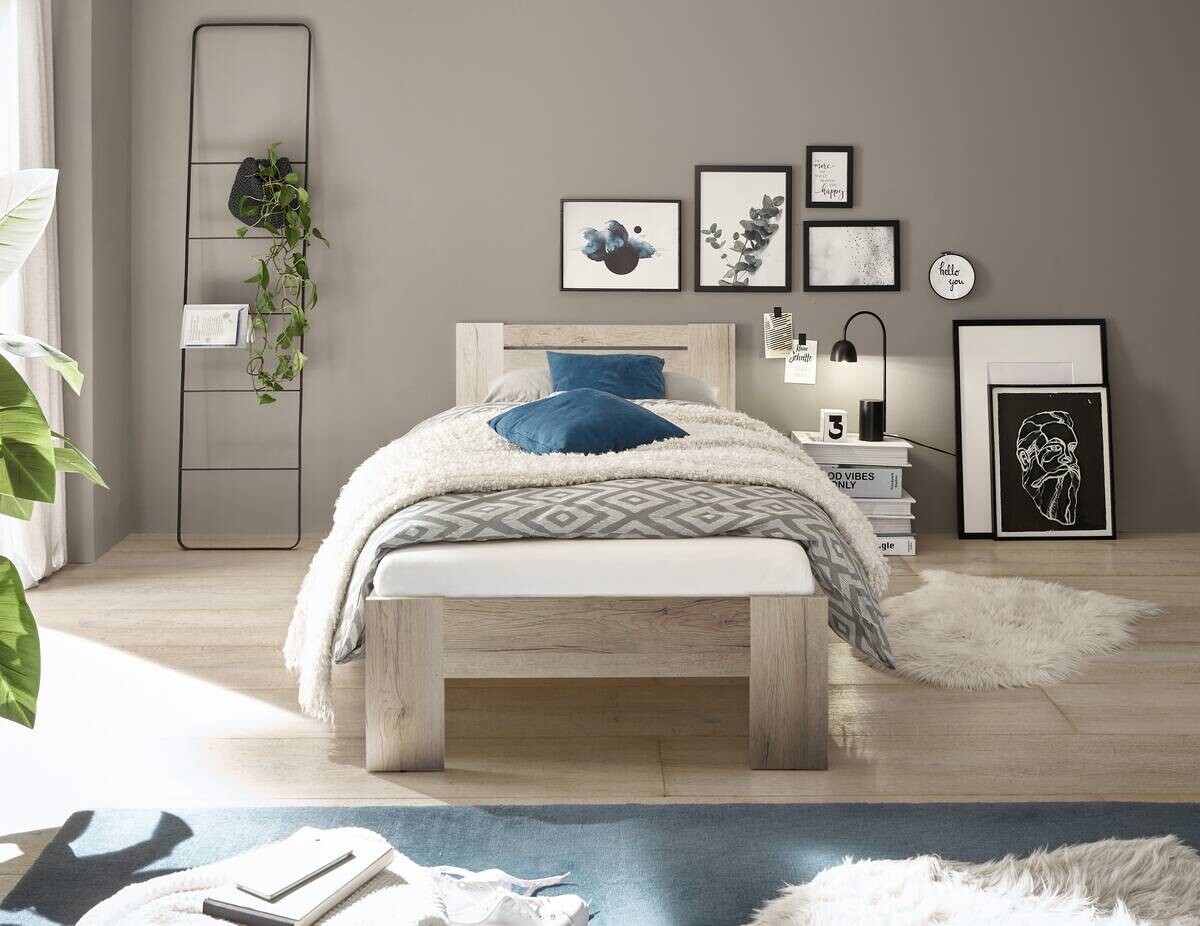 Futonbett Cannes Eiche San-Remo Nachbildung Liegefläche B/L: ca. 90x200 cm