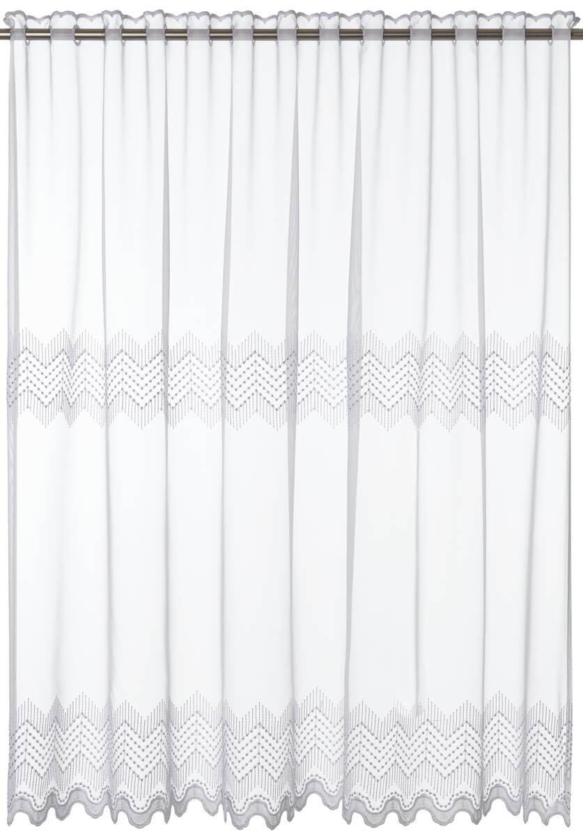 POCOline Scheibengardine Adal weiß B/L: ca. 140x110 cm