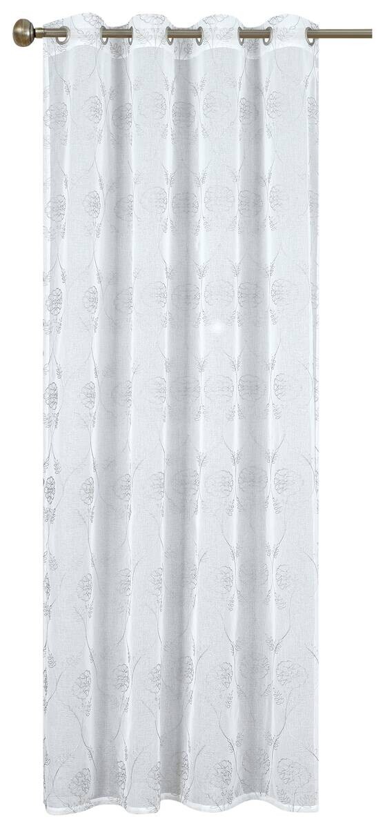 home Topline Ösenvorhang Luna silber B/L: ca. 135x245 cm