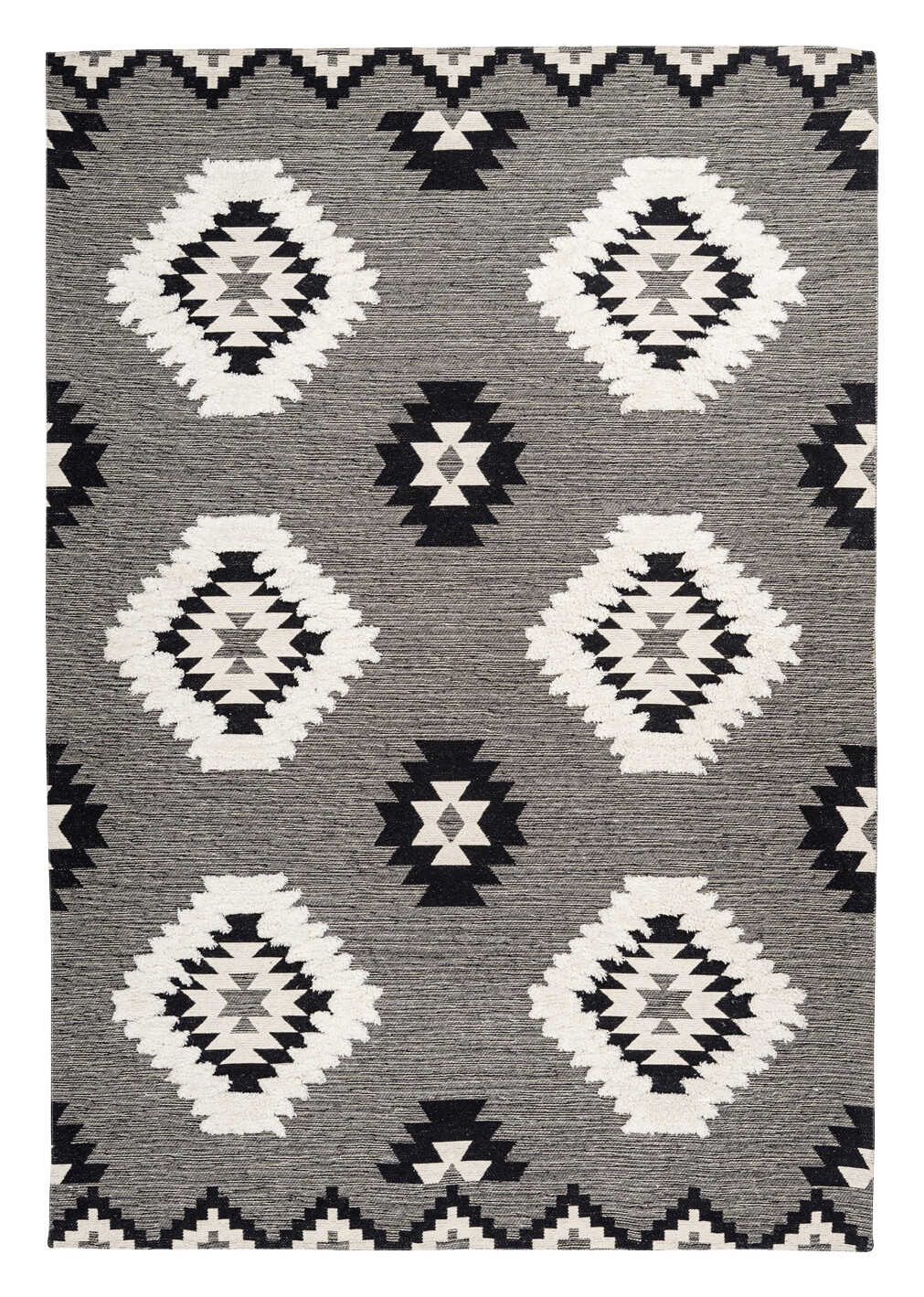 Arte Espina Kurzflorteppich Ethnie 425 grau B/H/L: ca. 120x1x170 cm