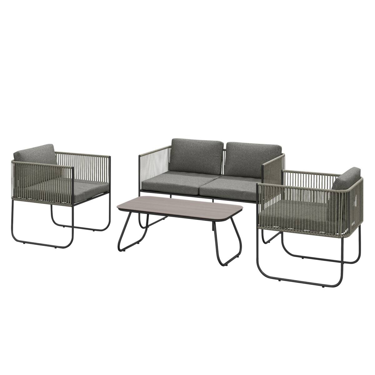 Outsunny Gartenmöbel Set dunkelgrau Polyethylen B/H/L: ca. 60x69x116 cm