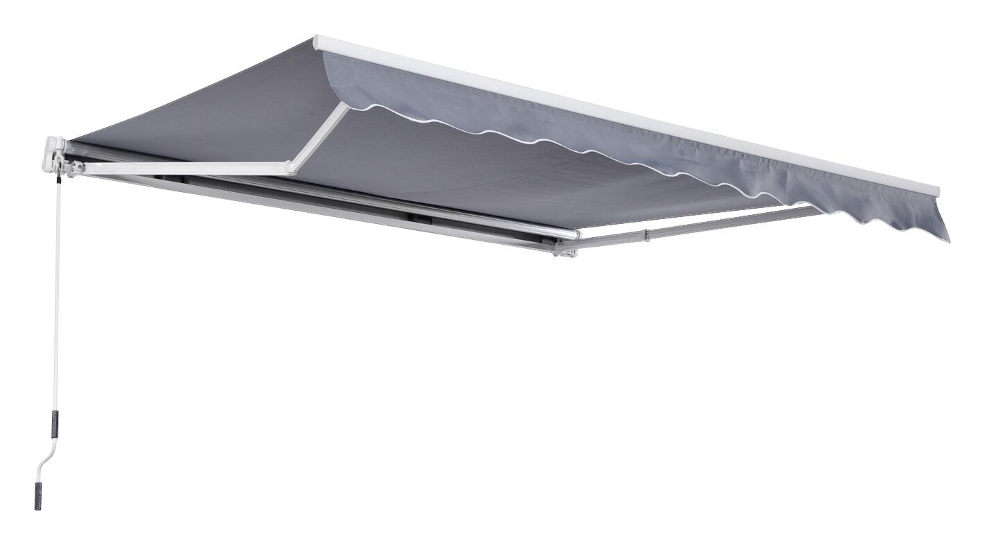 Outsunny Gelenkarmmarkise grau B/L: ca. 400x300 cm