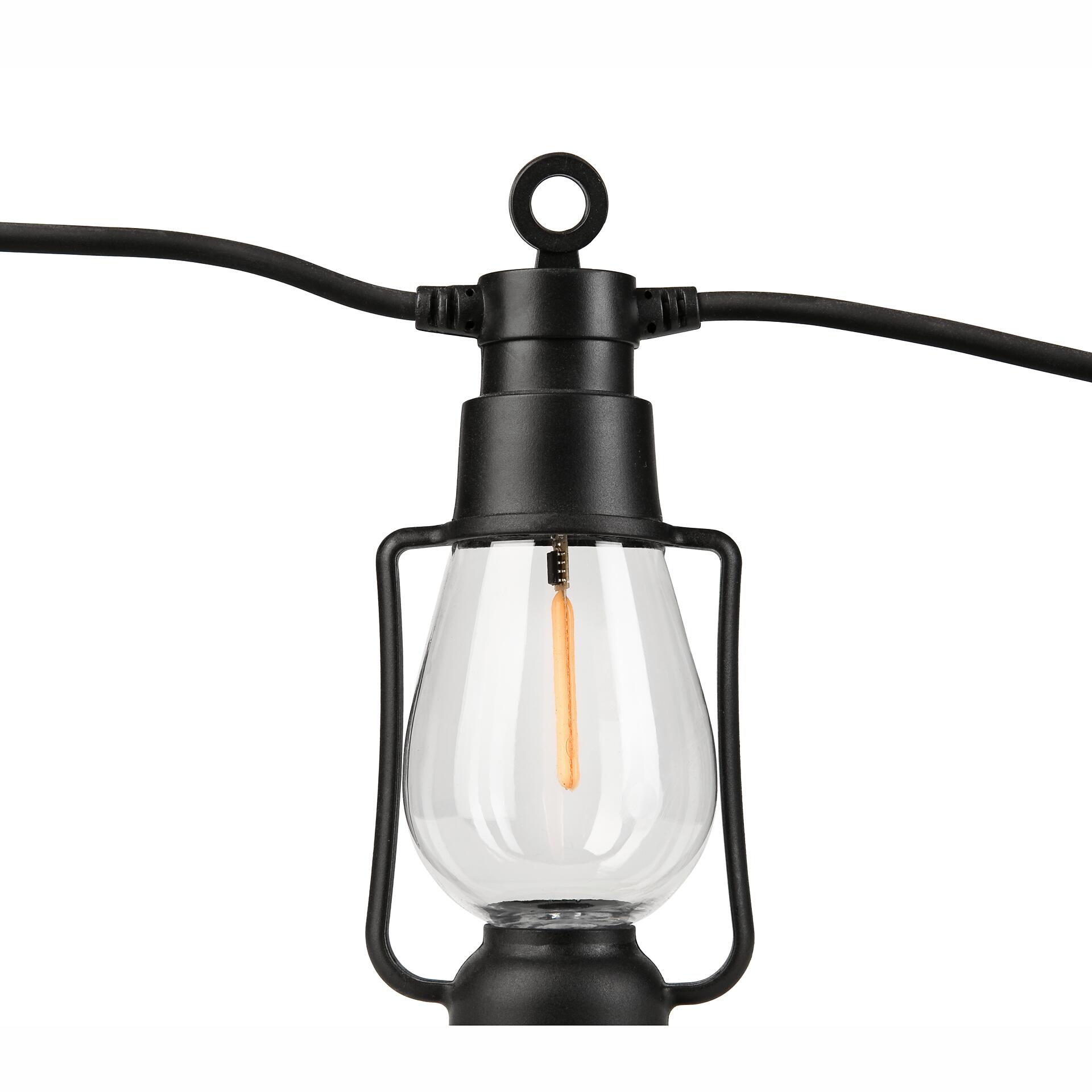 Outdoor-Lichterkette schwarz B/L: ca. 2x1000 cm