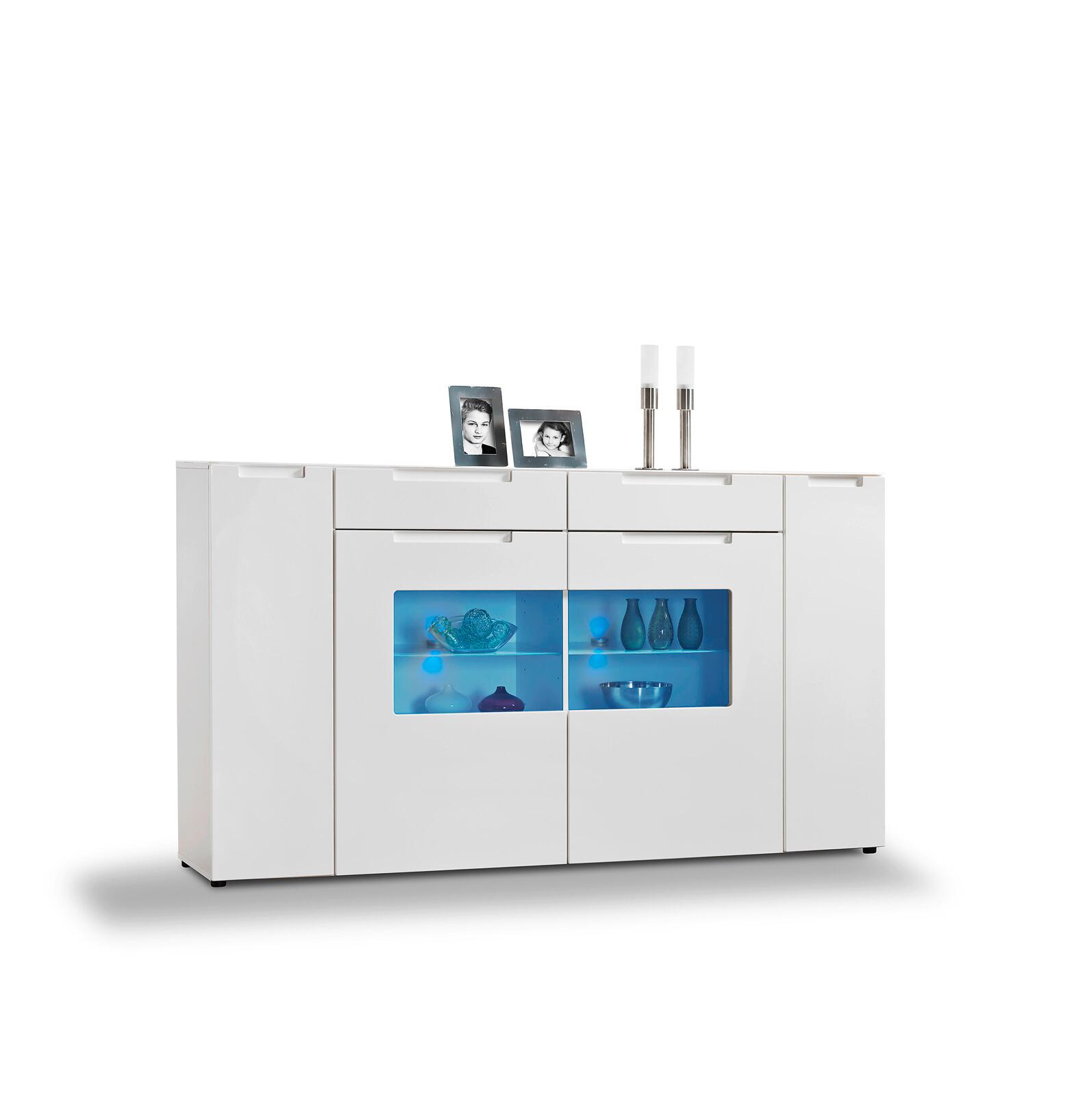 Highboard Mailand weiß Hochglanz B/H/T: ca. 192x108x40 cm