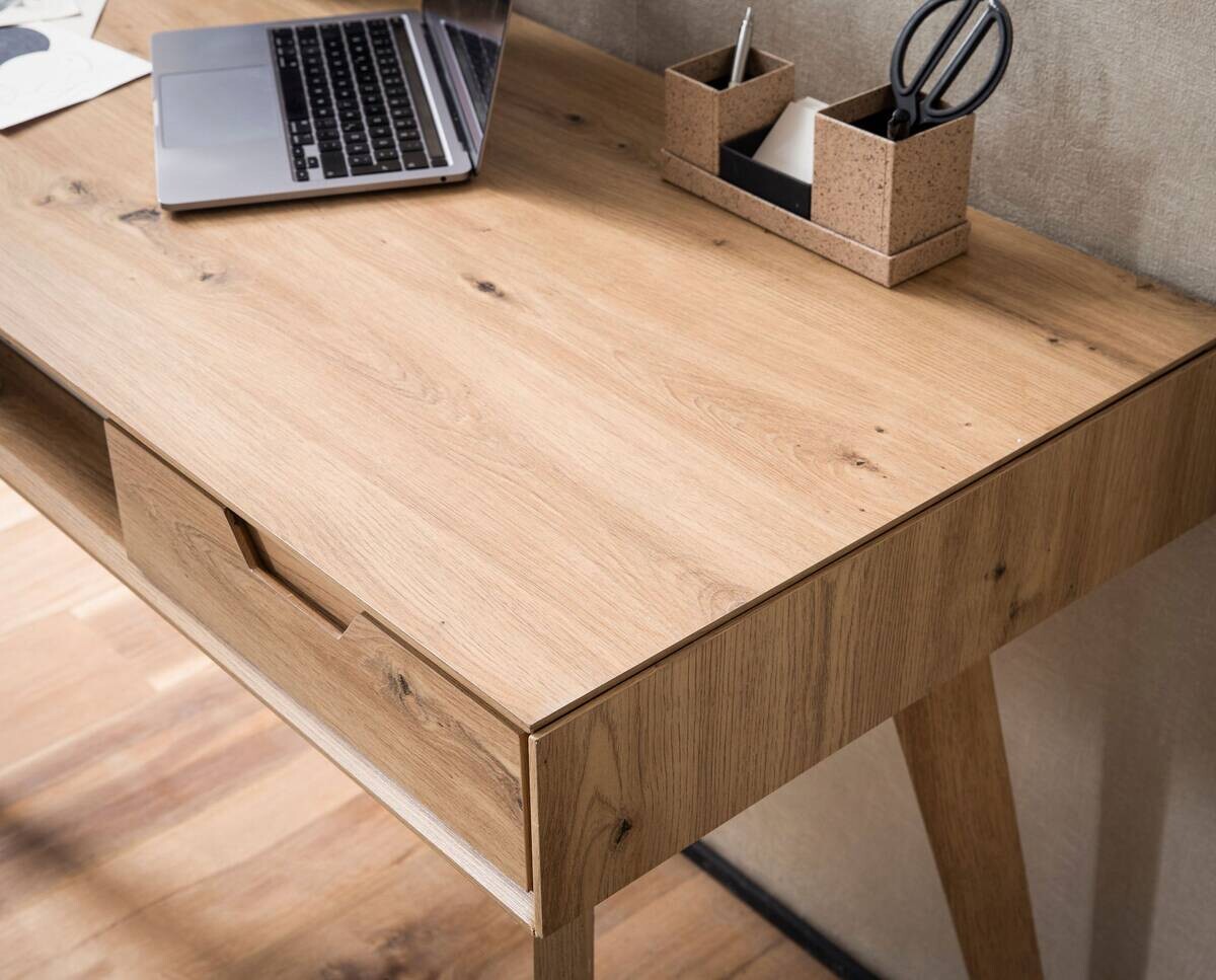 Schreibtisch natur Eiche Optik B/H/T: ca. 120x77x55 cm