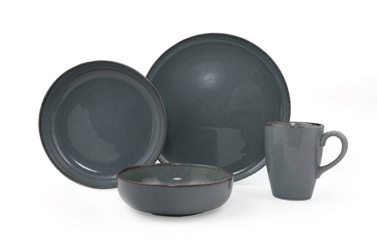 HermiaConcept Tafelservice Nemesis grau Porzellan 16 tlg.