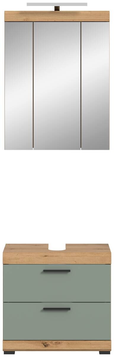 Badezimmer-Set Scout Eiche Artisan Nachbildung salbei Nachbildung B/H/T: ca. 60x191x37 cm