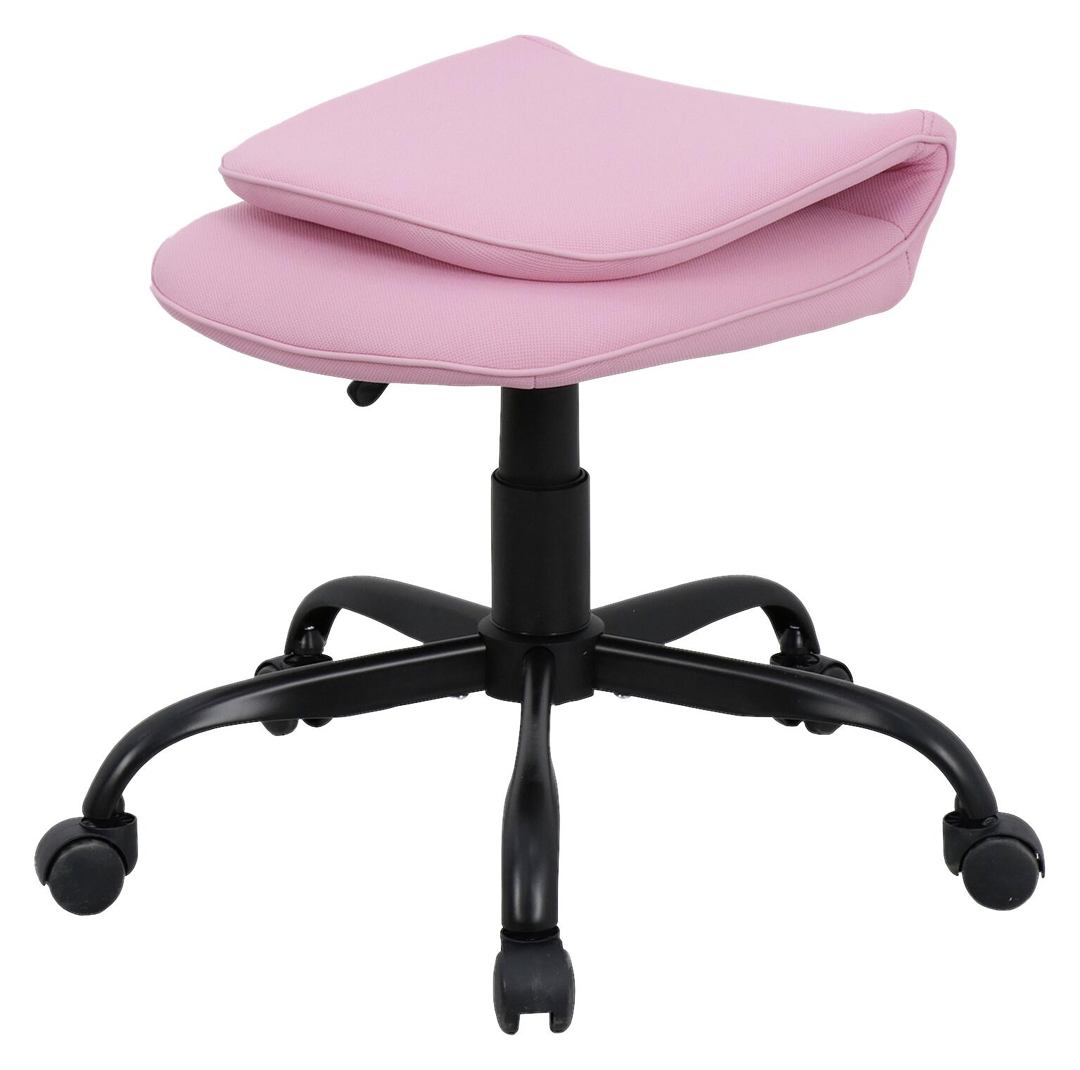 Drehstuhl TROLLY schwarz pink Metall Stoff