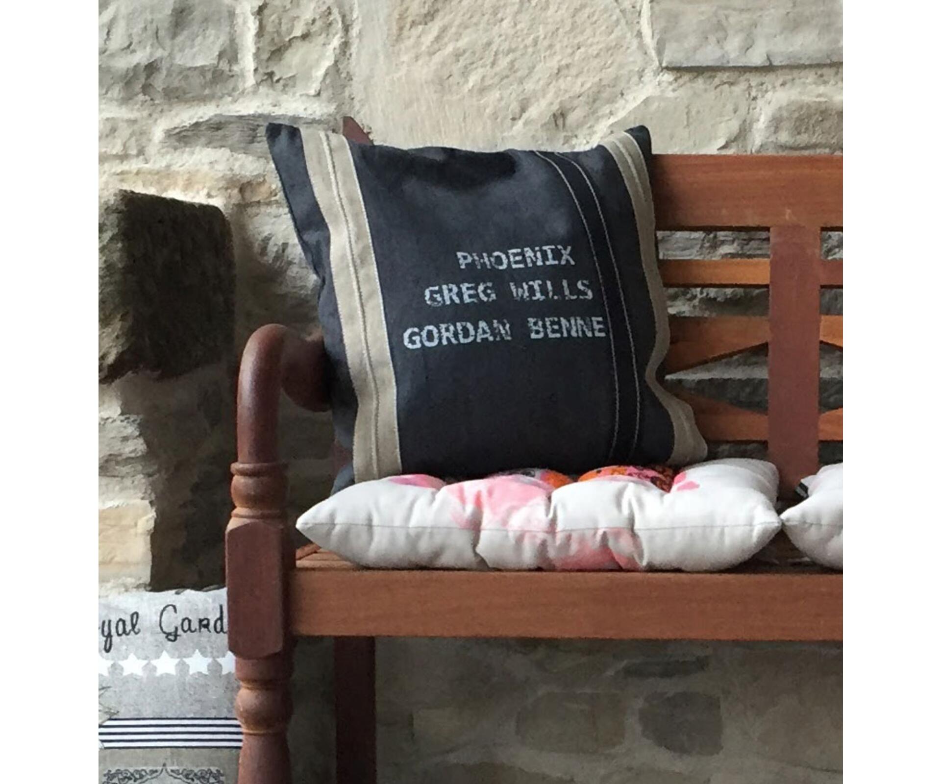 Grasekamp Dekokissen jeansblau Polyester-Mischgewebe B/H/L: ca. 50x10x50 cm