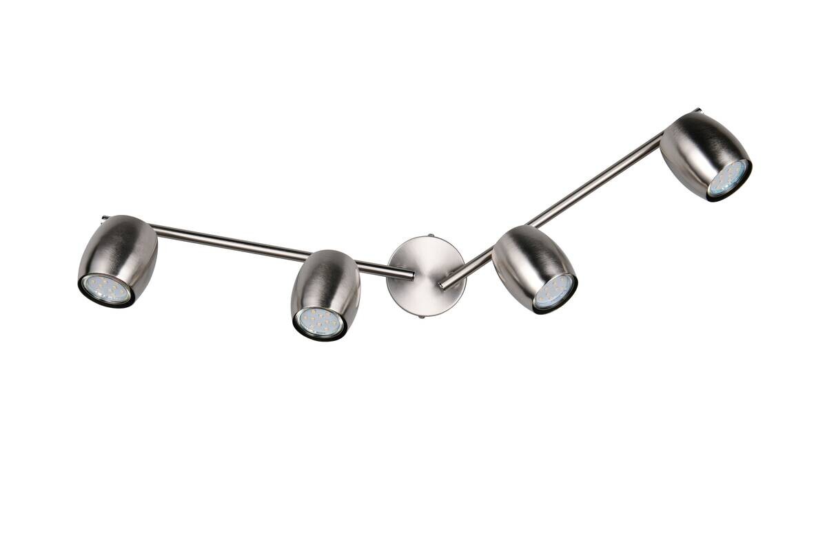 Reality Leuchten Spots Nancy nickel matt Metall B/H/L: ca. 70,5x15,5x8 cm GU10 4 Brennstellen