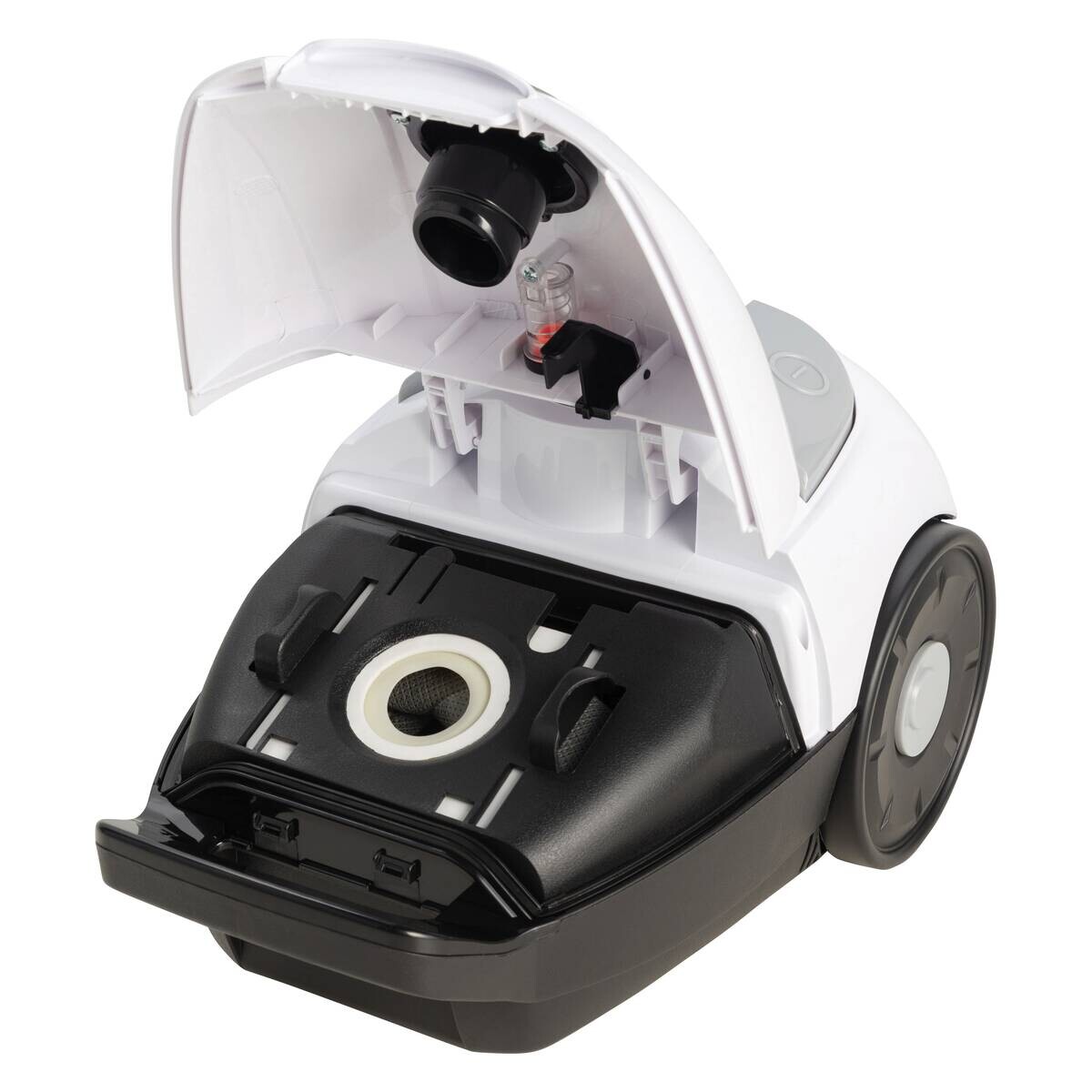 Bodenstaubsauger silber weiß schwarz Kunststoff B/H/L: ca. 27,5x22,4x38,8 cm