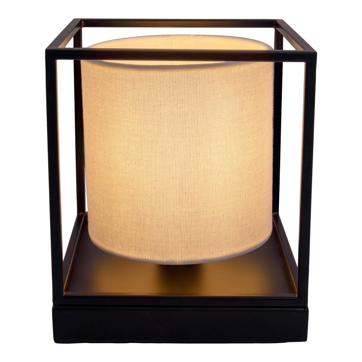 Näve Leuchten Tischleuchte 3190523 weiß Metall Textil B/H/T: ca. 15x17x15 cm E14 1 Brennstellen