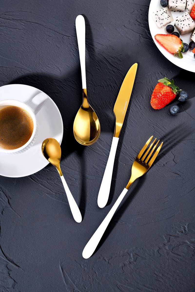 BERGNER Besteckset Lisboa white weiß Edelstahl 16 tlg.