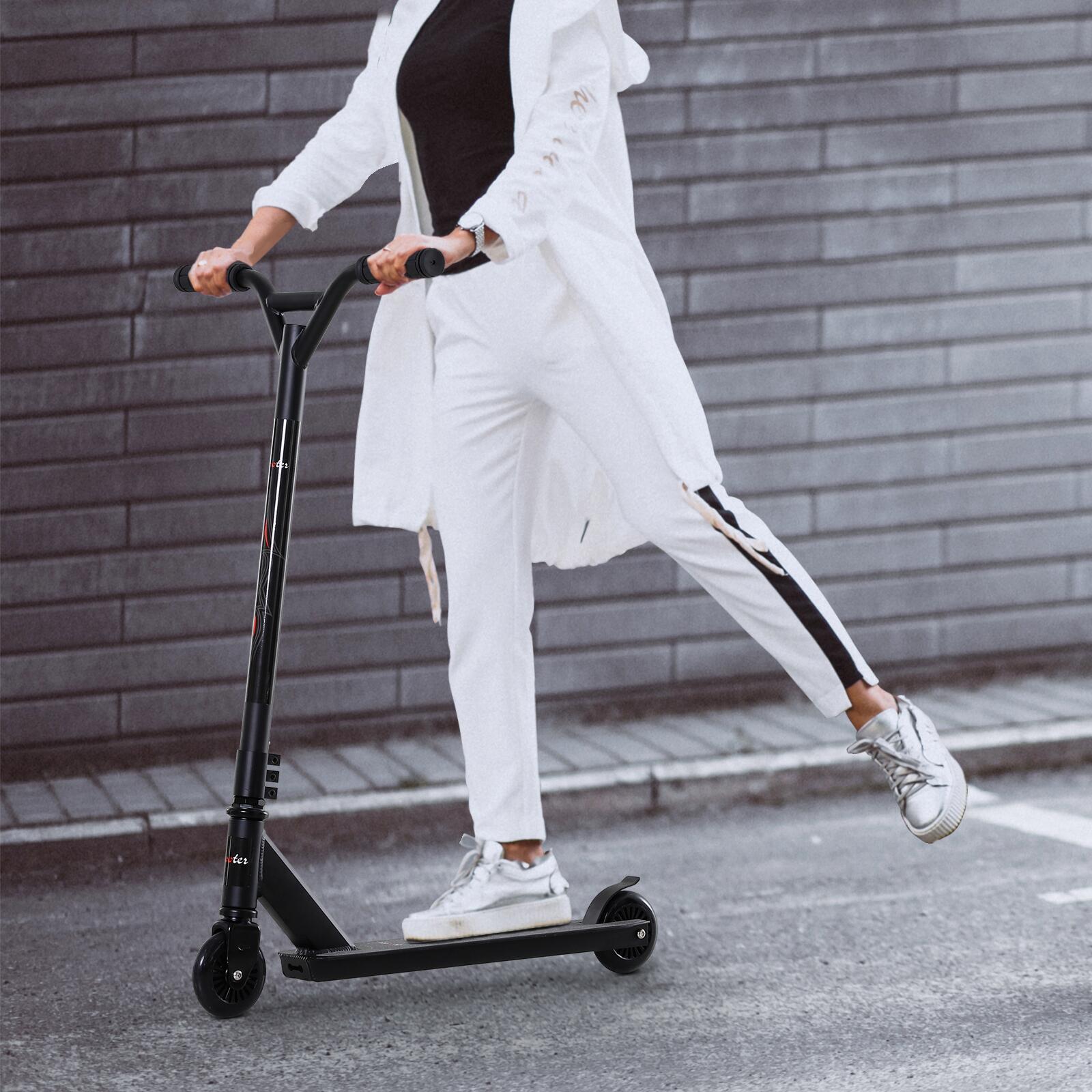 HOMCOM Kinder-Tretroller schwarz B/H/L: ca. 47,2x86x68 cm