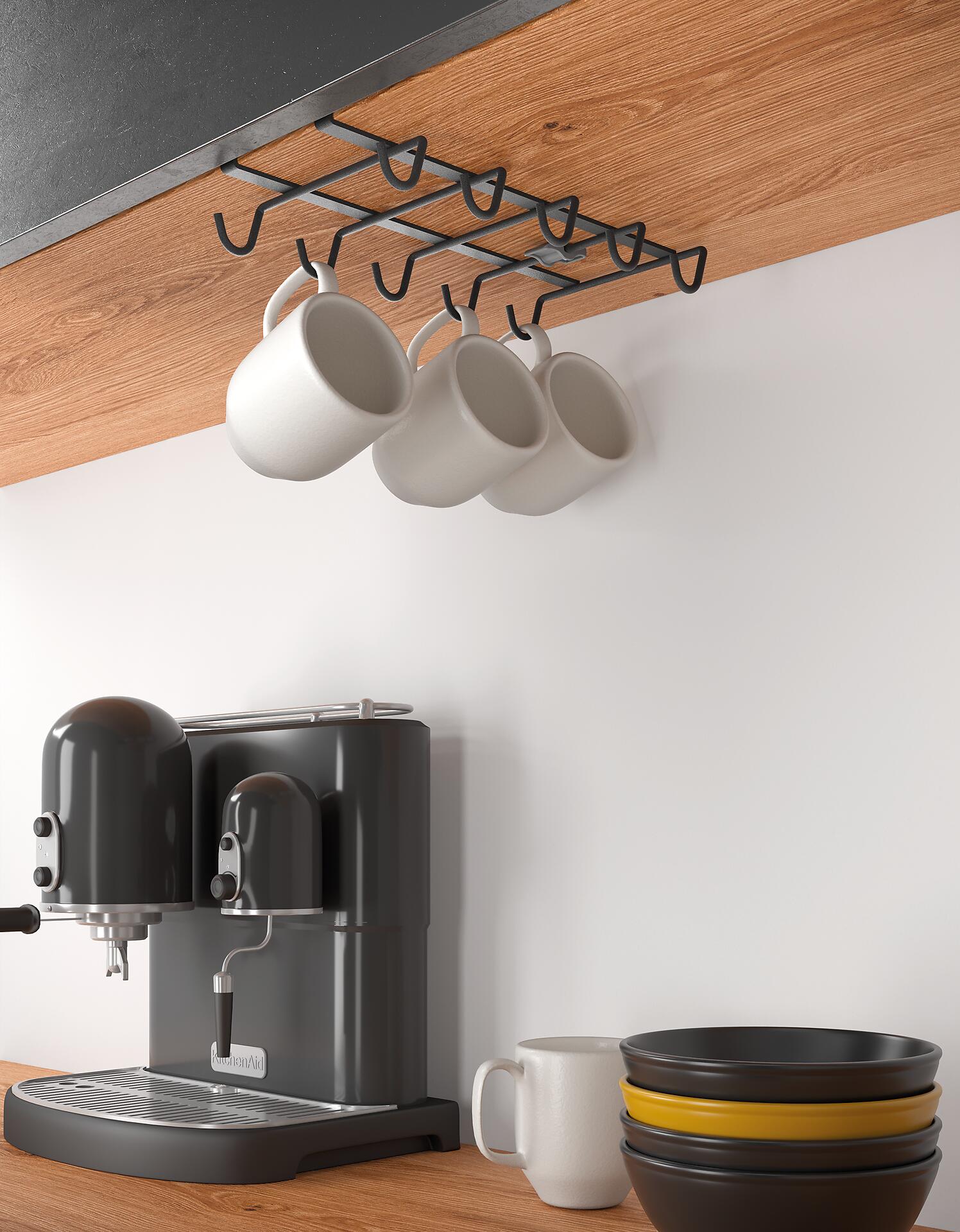 Metaltex Tassen/Becherhalter mattschwarz Metall B/H/L: ca. 14x6x28 cm Metaltex Tassen/Becherhalter mattschwarz Metall B/H/L: ca. 14x6x28 cm