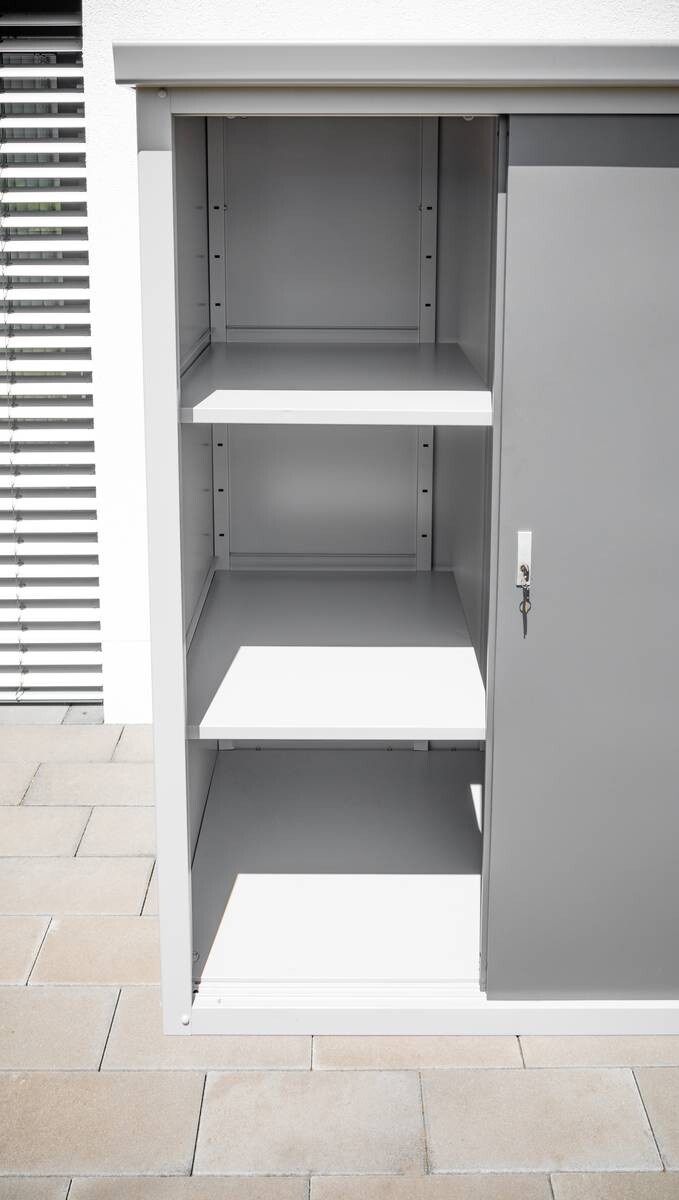 Trimetals Gartenschrank Guardian anthrazit Metall B/H/T: ca. 172x187x90 cm