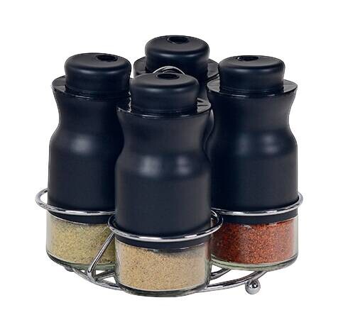SCHÄFER Gewürzgläserset schwarz