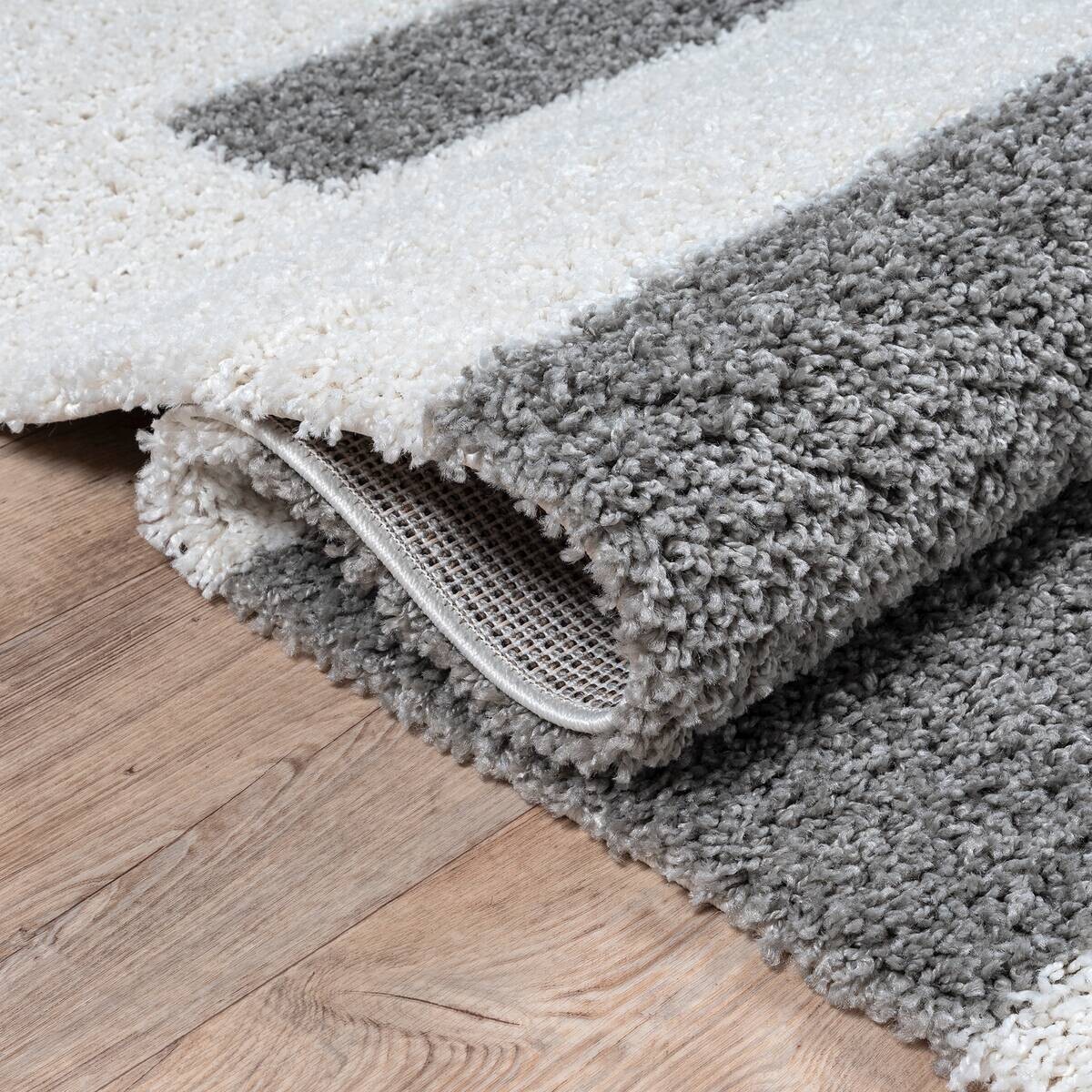 Sanat Hochflorteppich MILANO hellgrau B/L: ca. 80x200 cm