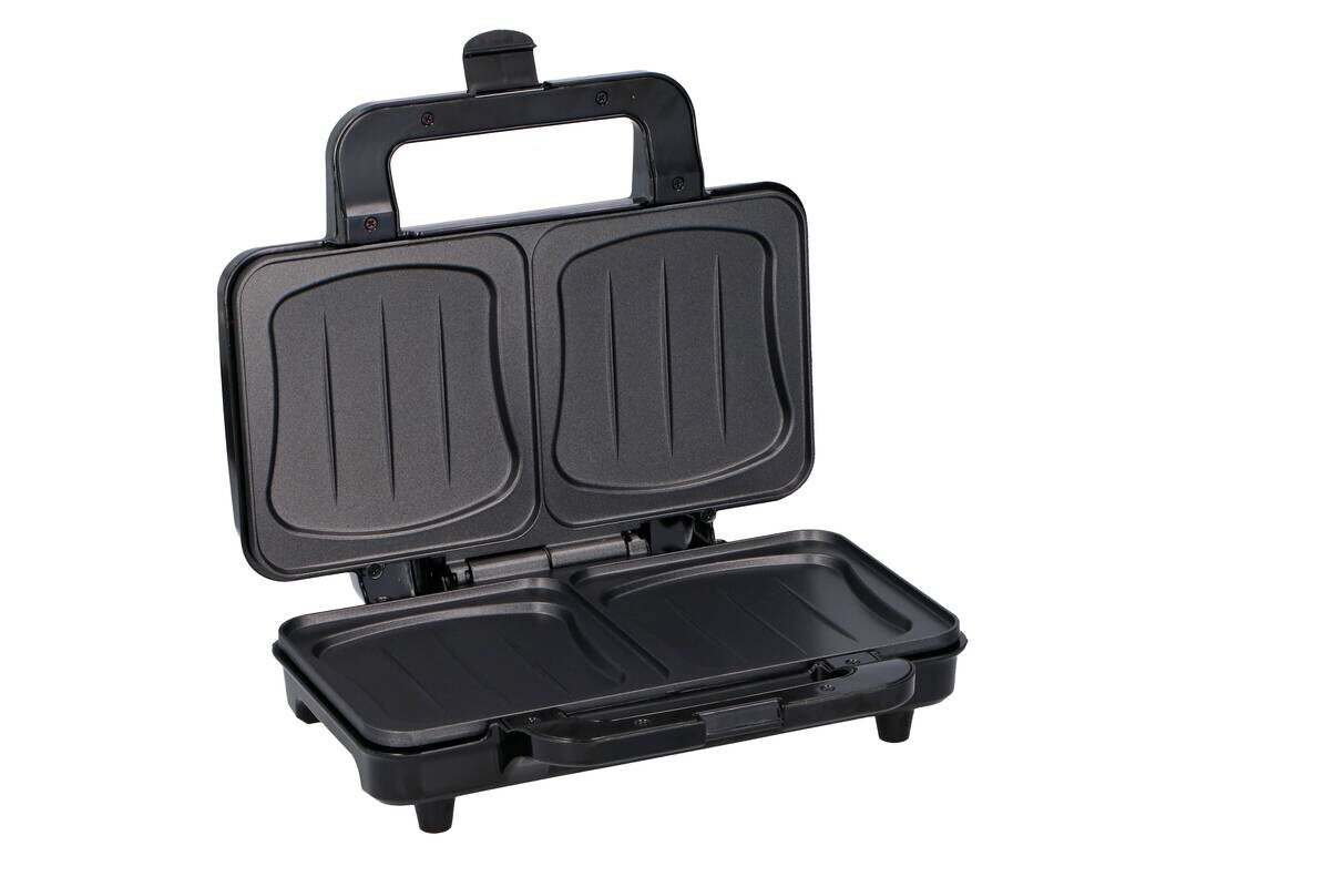 Sandwichtoaster silber schwarz B/H/L: ca. 12x26,5x31,5 cm