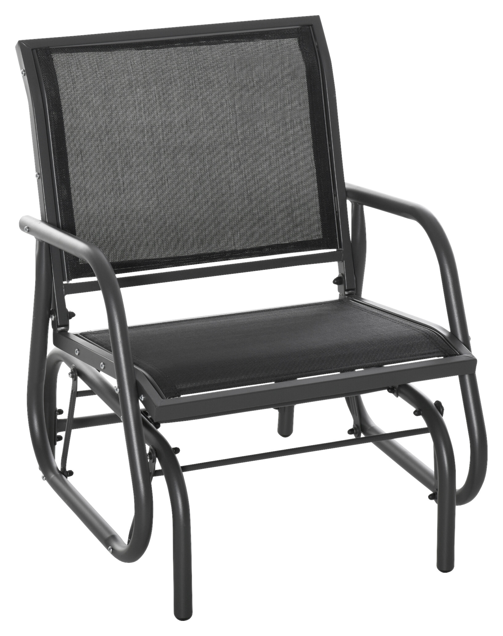 Outsunny Gartenstuhl grau Metall B/H/T: ca. 75x85x66 cm