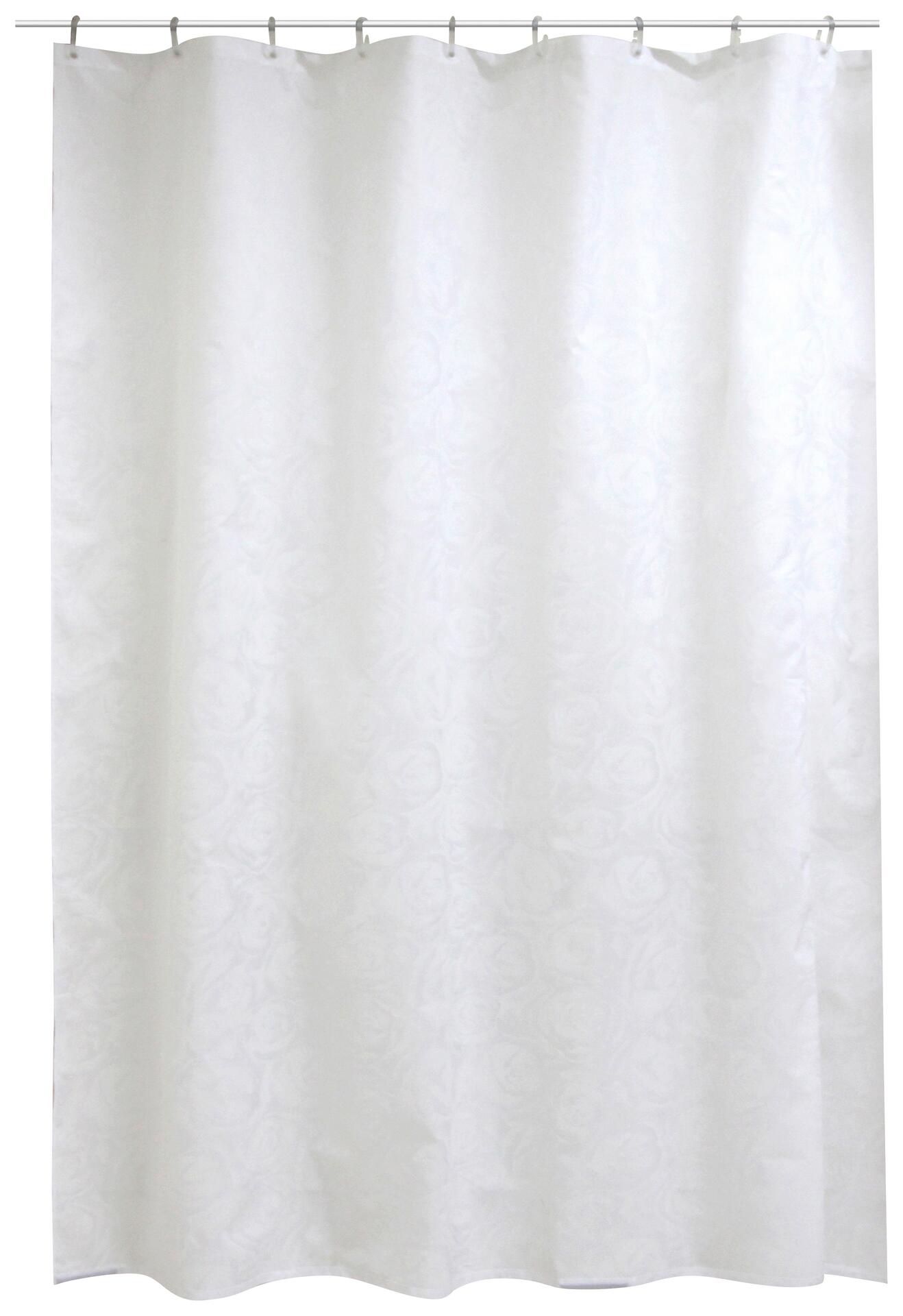 Acus Duschvorhang weiß Textil B/L: ca. 180x200 cm