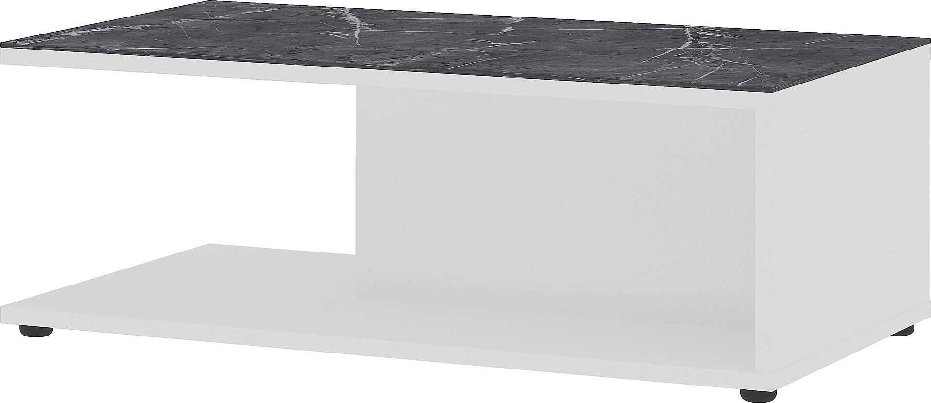 Couchtisch California weiß Marmoroptik Nachbildung B/H/T: ca. 109x39x59 cm
