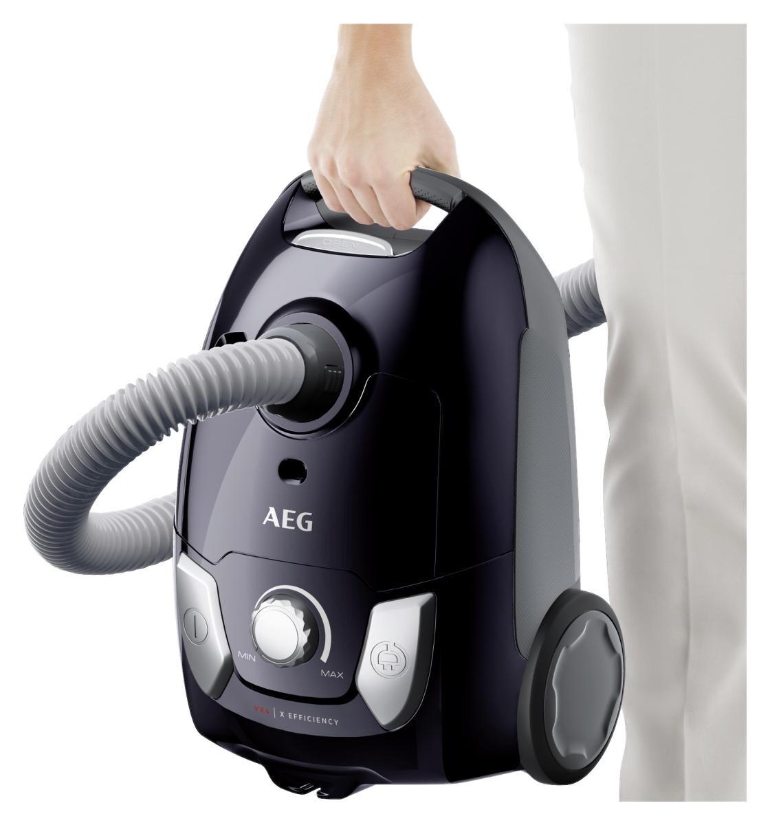 AEG Bodenstaubsauger VX4-1-EB grau schwarz Kunststoff Metall B/H/T: ca. 29x42x23 cm