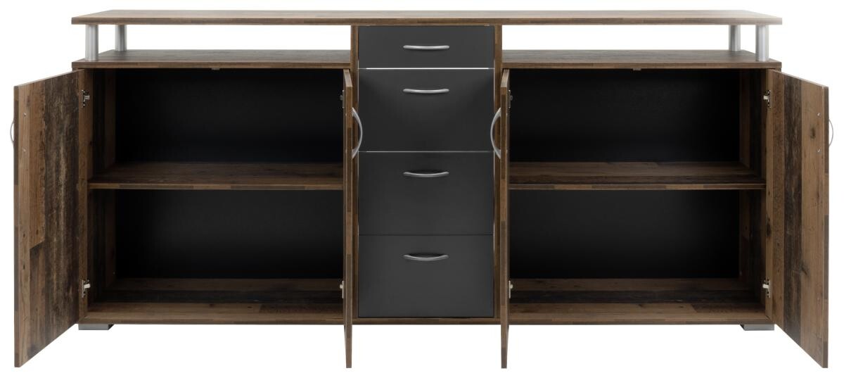 Sideboard Maximo Old Wood Nachbildung anthrazit B/H/T: ca. 208x94x38 cm