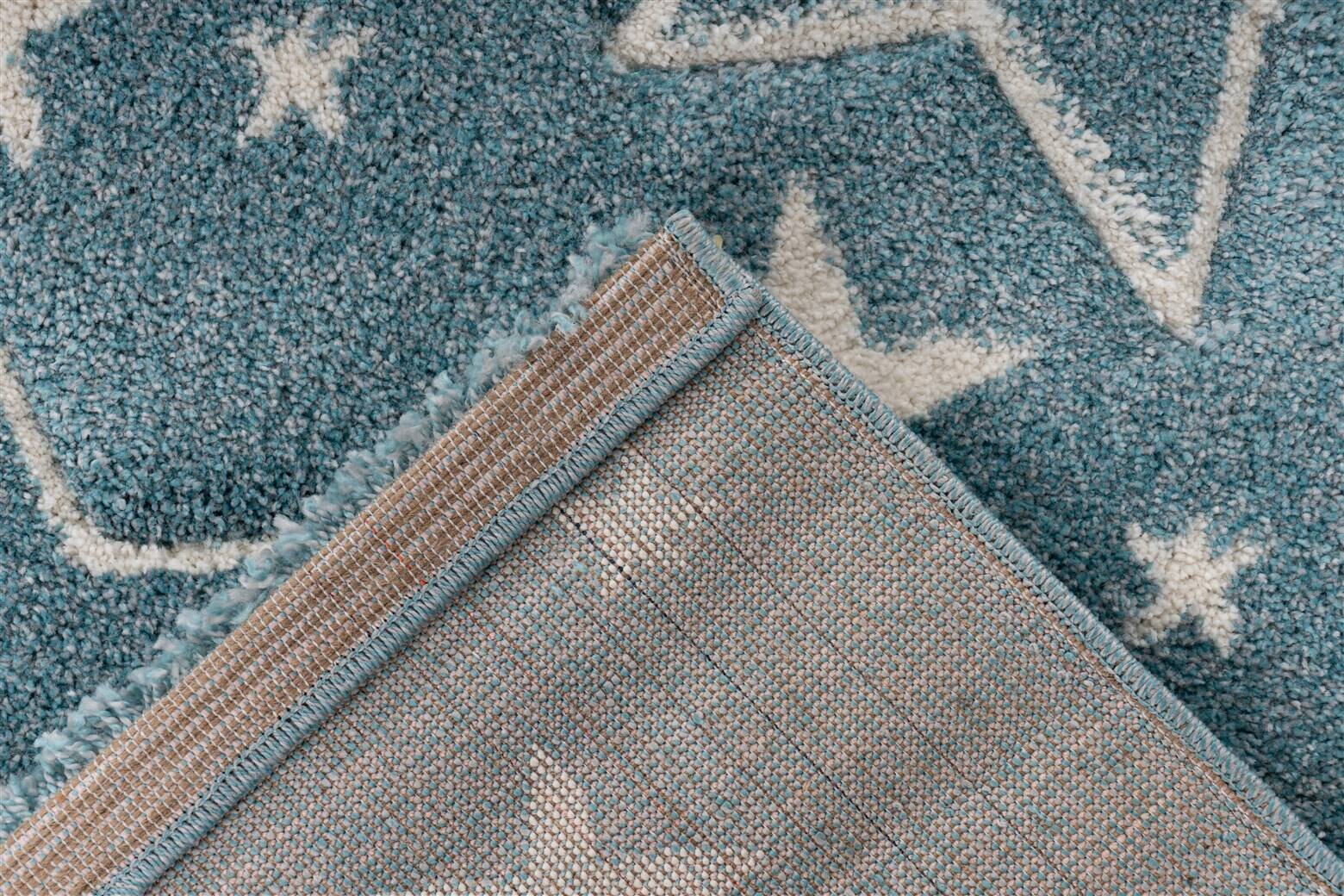 Kayoom Kurzflorteppich Australia - Tamworth blau B/H/L: ca. 80x1,6x150 cm