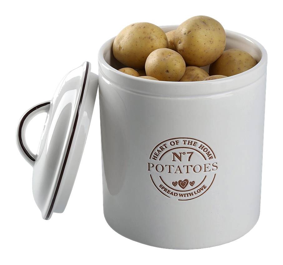 Zeller Vorratsdose Potatoes weiß Keramik B/H: ca. 17,5x24,5 cm
