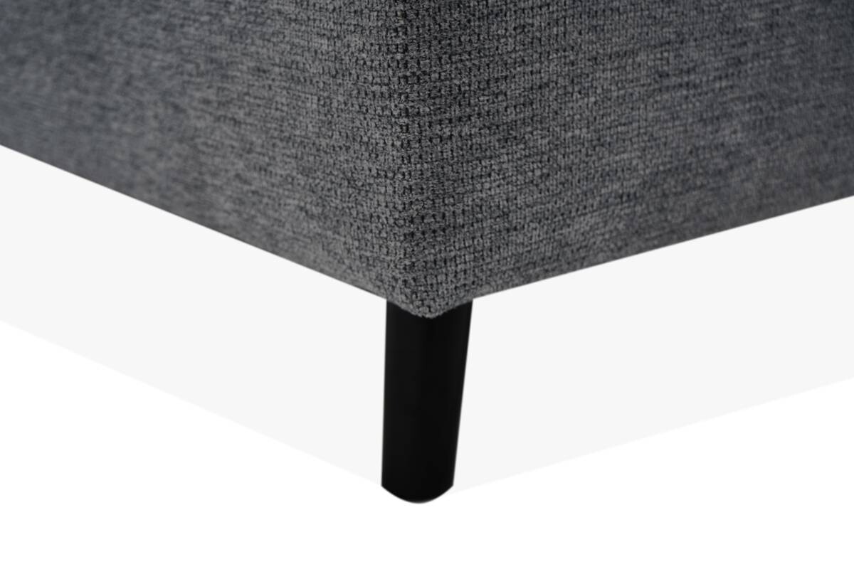 Ecksofa mit Bettfunktion und Bettkasten grau Microfaser B/H/T: ca. 235x90x159 cm