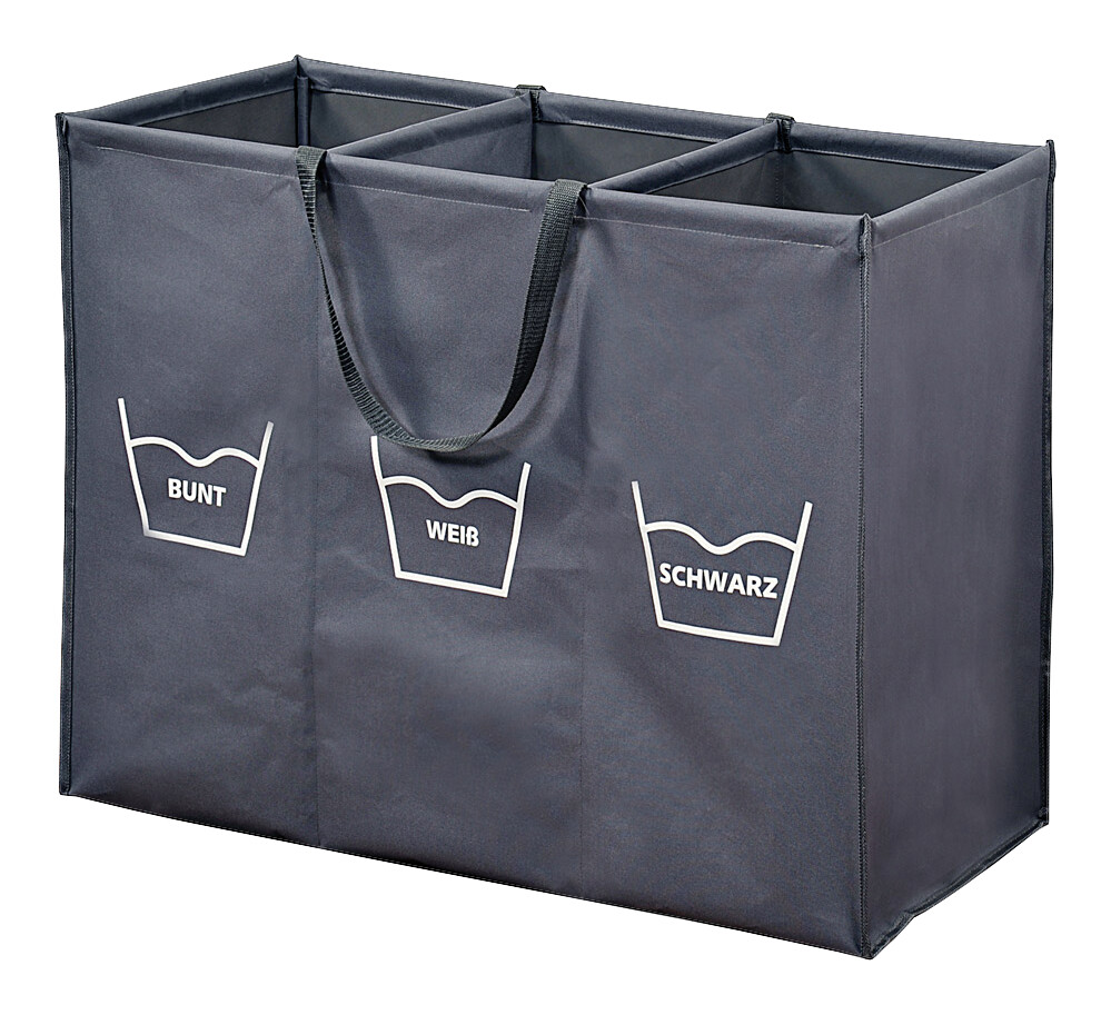 Kesper Wäschesammler grau Polyester B/H/L: ca. 36x60x74 cm