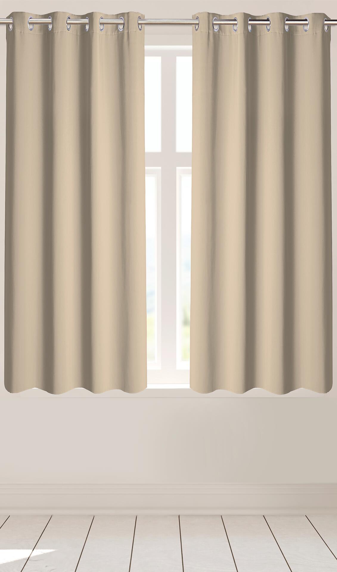 Ösenvorhang Verona sand B/L: ca. 140x145 cm