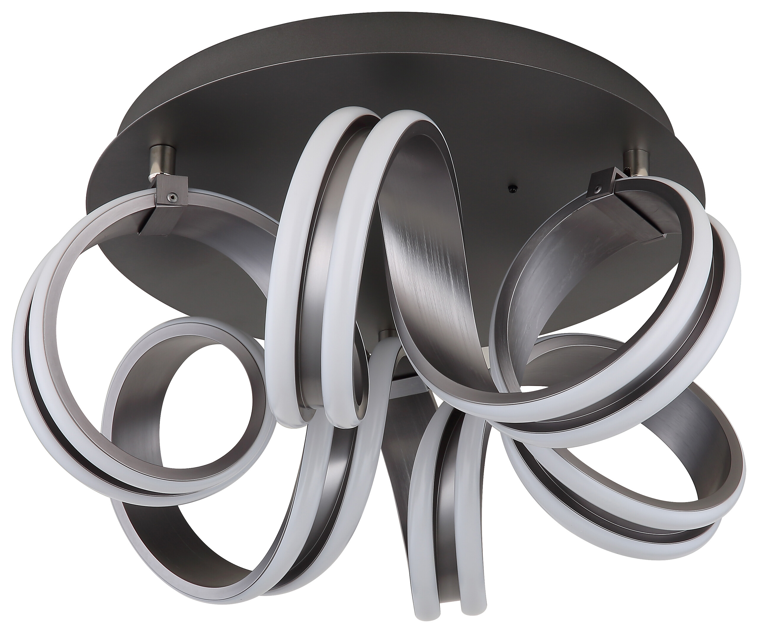 GLOBO Deckenleuchte dunkelgrau Opal Metall Aluminium H/D: ca. 25x46 cm 1 Brennstellen