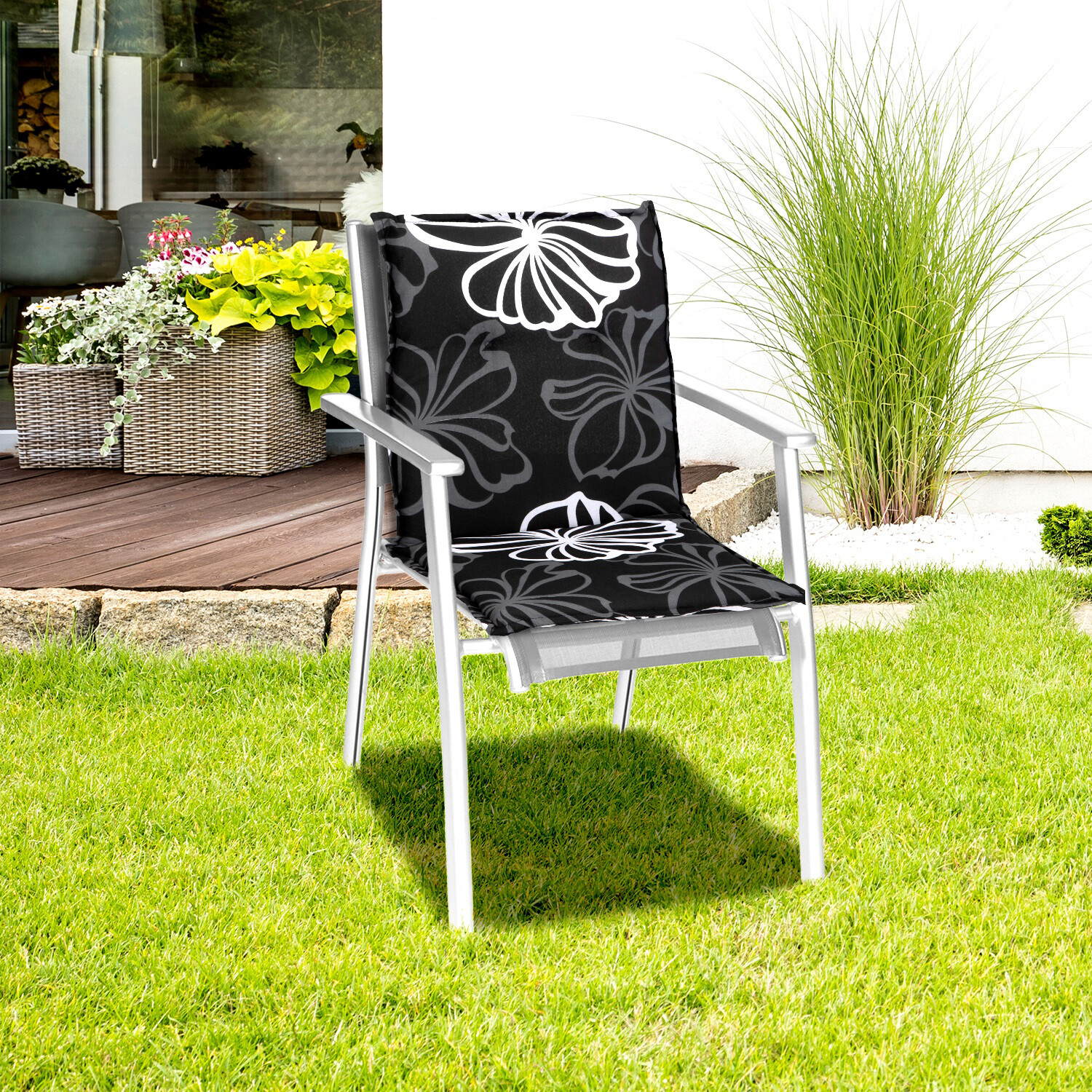 Beo Saumauflage für Niedriglehner schwarz Polyester-Mischgewebe B/H/L: ca. 50x6x101 cm 2er Set