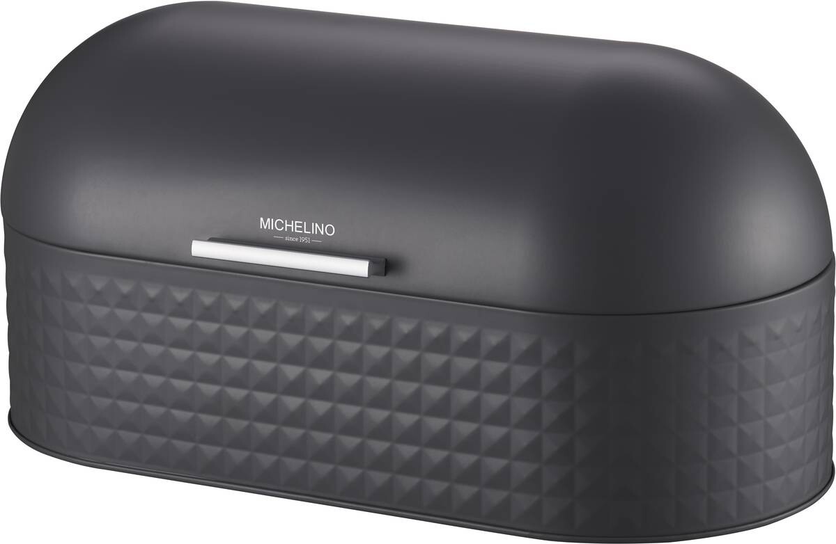 MICHELINO Brotkasten grau Aluminium B/H/L: ca. 21,5x22x43,5 cm