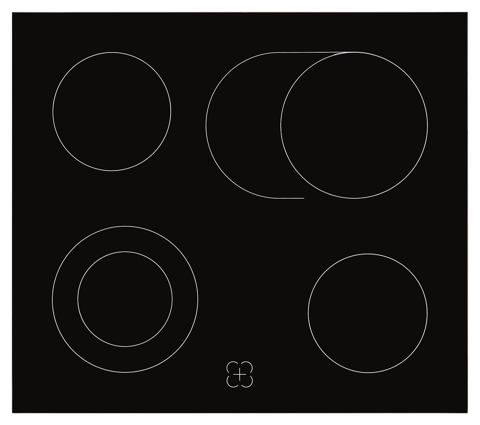 exquisit Einbauherdset EHE 156-2.1 UBZ schwarz B/H/T: ca. 59,5x59,5x53 cm