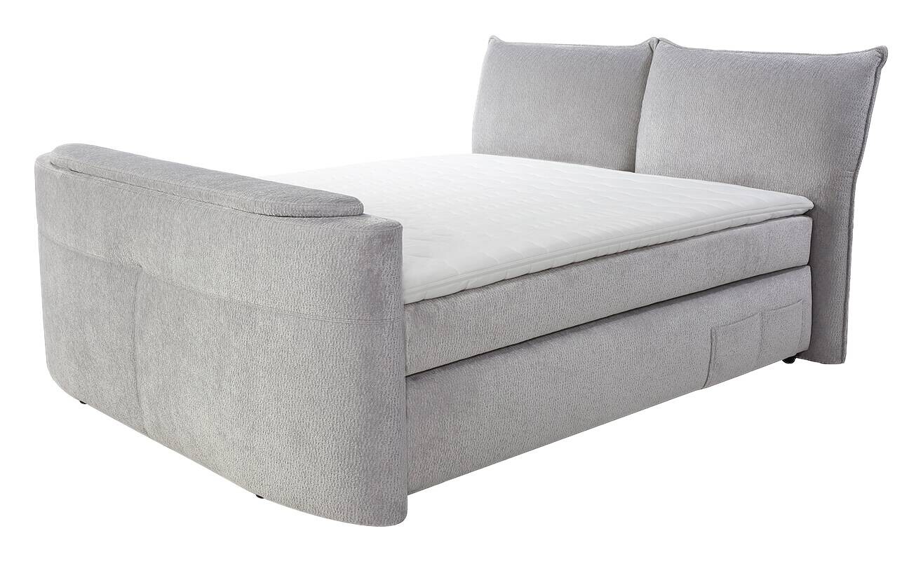 Boxspringbett  hellgrau Liegefläche B/L: ca. 180x200 cm