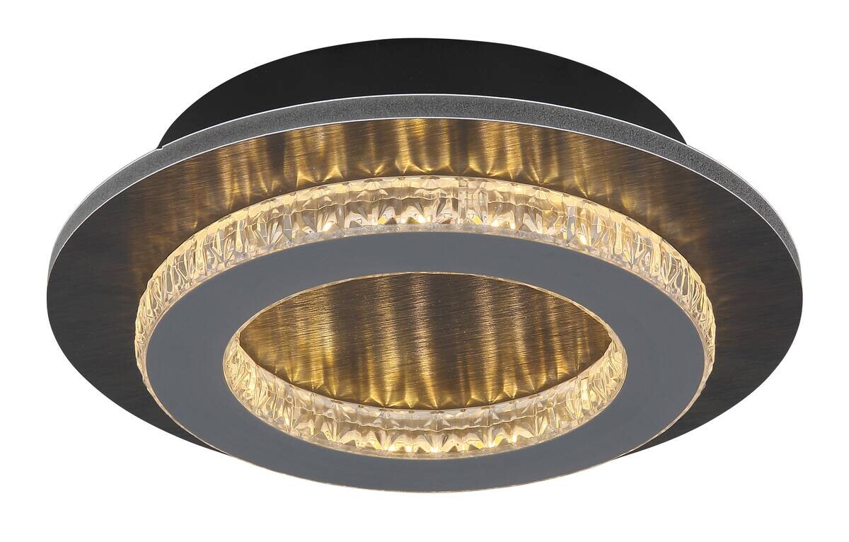 GLOBO LED-Deckenleuchte anthrazit mattschwarz hellgrau Kunststoff Metall H/D: ca. 5,5x20 cm 1 Brennstellen