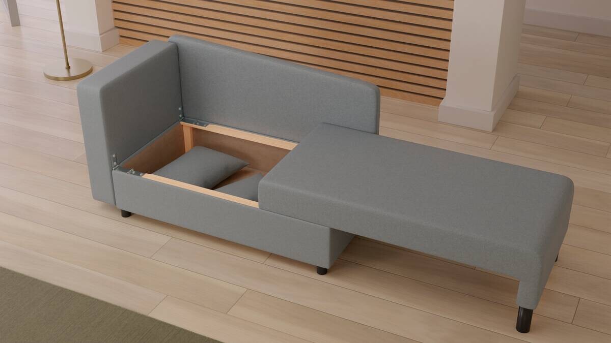 Recamiere Lübeck grau B/H/T: ca. 148x75x85 cm