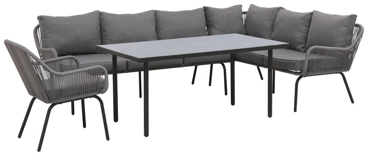 POCOline Gartensitzgruppe Milos dunkelgrau Stahl