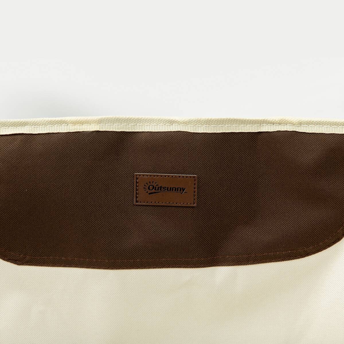 Outsunny Campingstuhl weiß Stoff B/H/L: ca. 54x66x61 cm