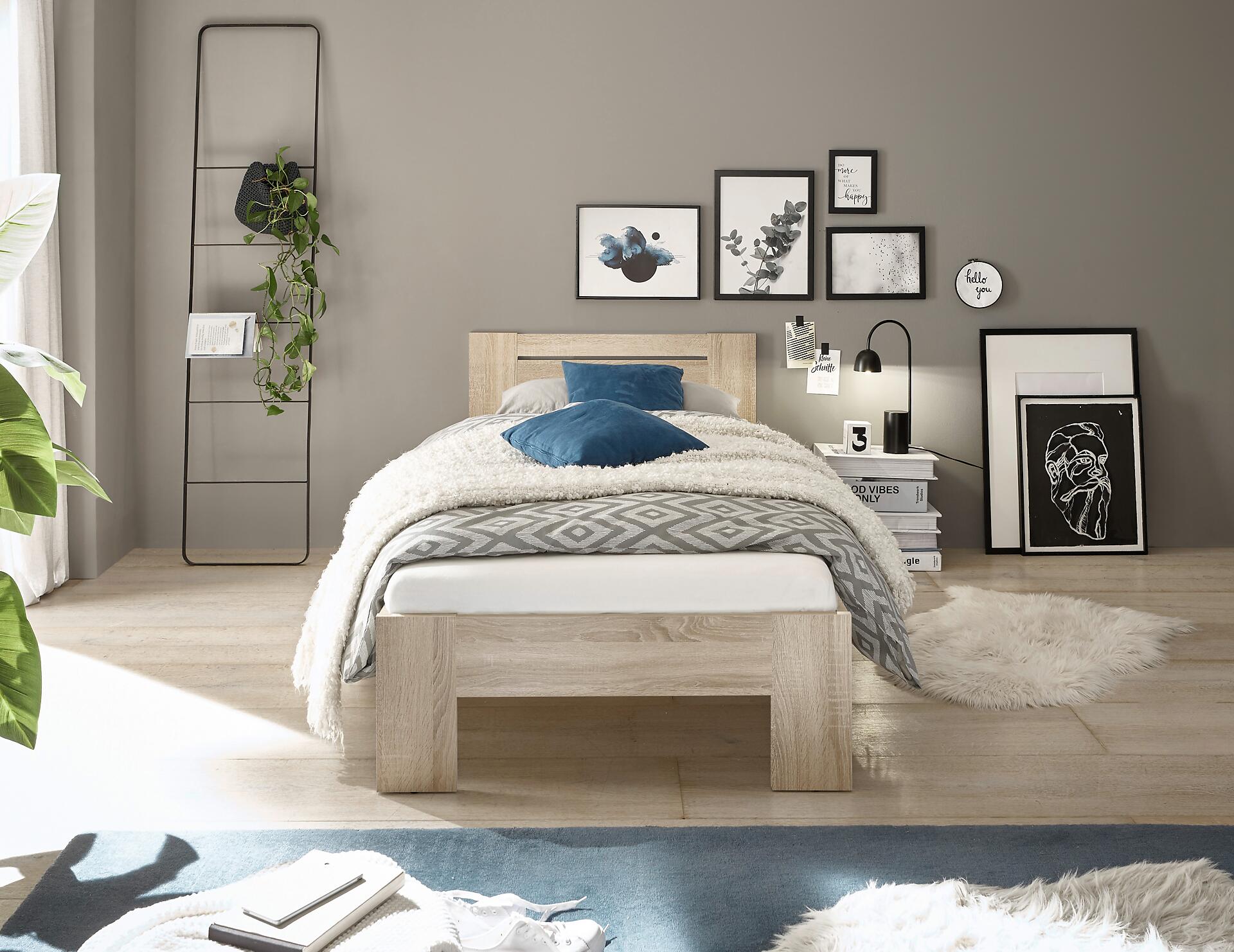 Futonbett Cannes Eiche Sonoma Nachbildung Liegefläche B/L: ca. 90x200 cm