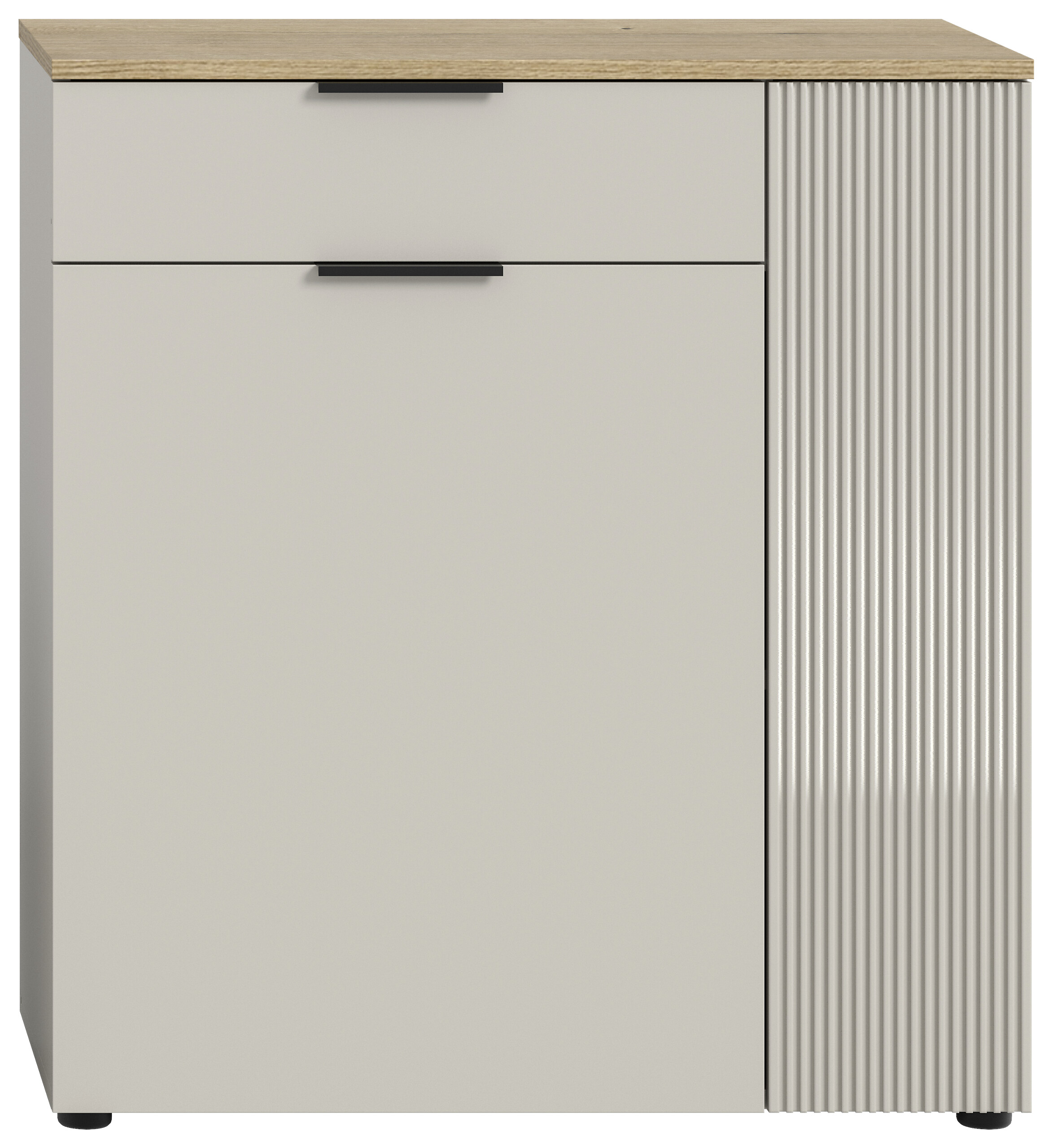 Kommode Slide Kaschmirgrau Nachbildung Evoke Oak Nachbildung B/H/T: ca. 80x88x36 cm