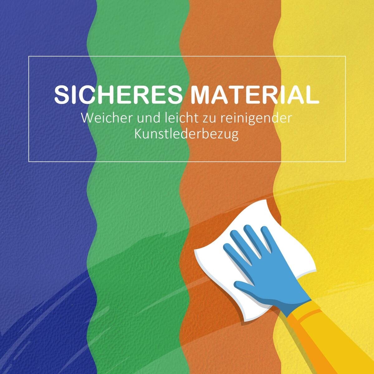 HOMCOM Kinder Softbausteine 7-tlg. B/H/L: ca. 40x60x11 cm
