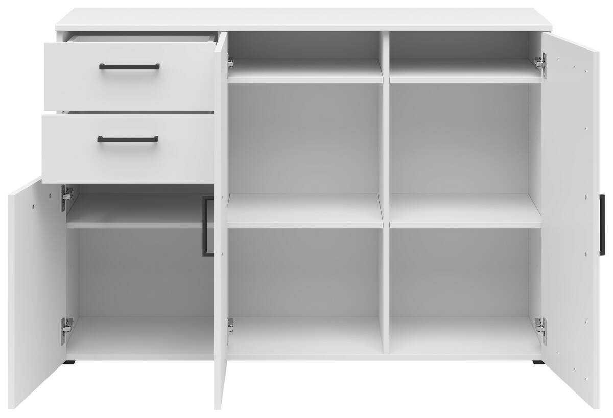 Kommode Multi-Stauraum Typ 28 weiß B/H/T: ca. 120x83x40 cm