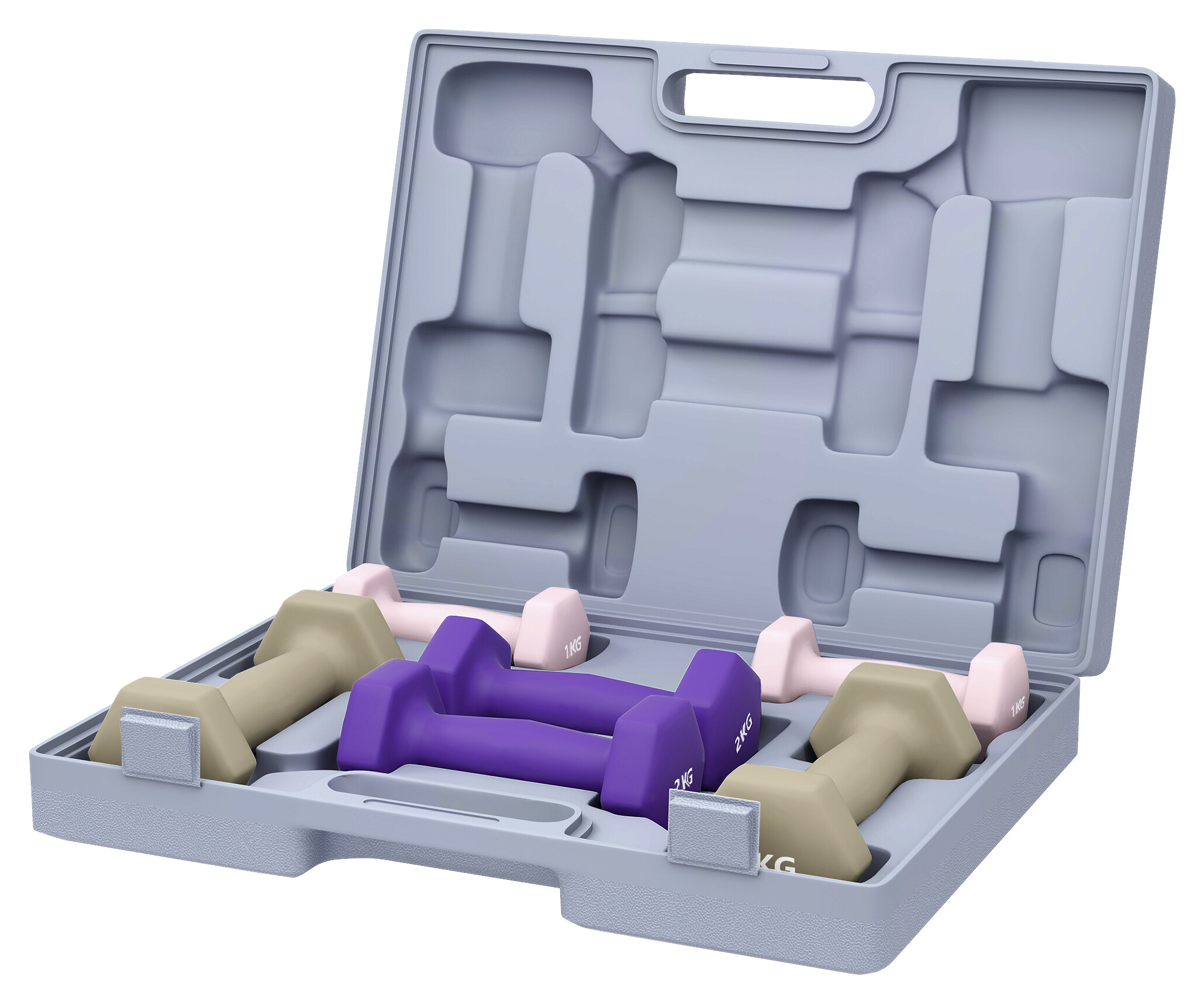 SPORTNOW Hantelset rosa Kunstleder B/H/L: ca. 30x8x41 cm