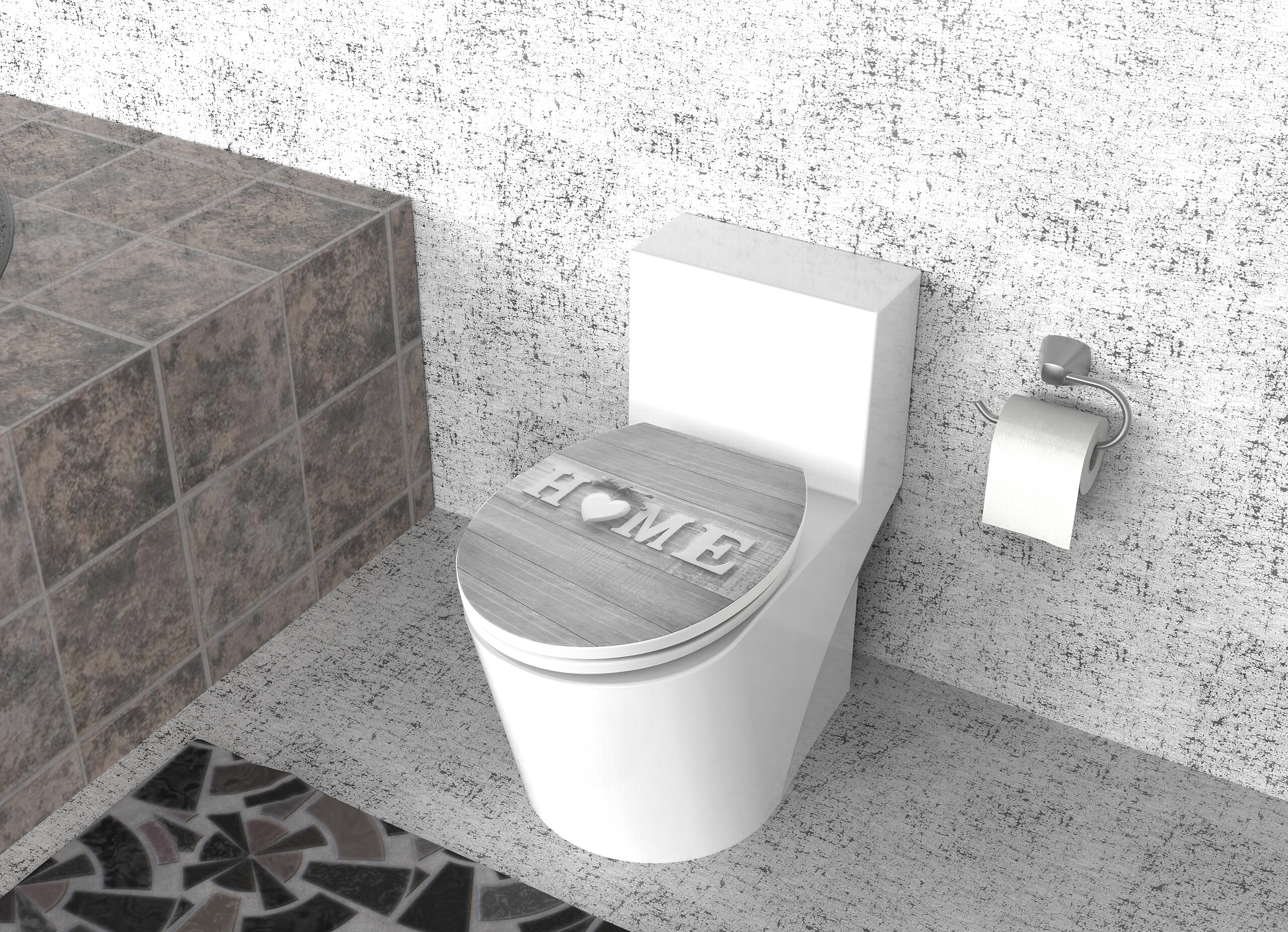 POCOline WC-Sitz Home hellgrau Duroplast