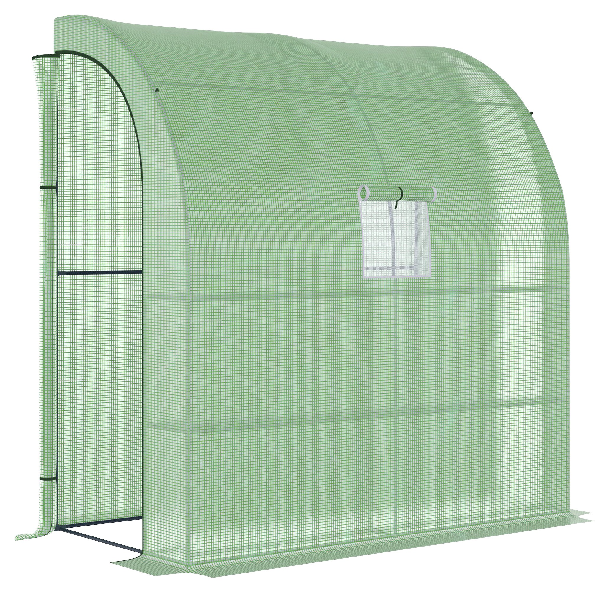 Outsunny Foliengewächshaus mit 4 Regalen B/H/L: ca. 100x213x200 cm