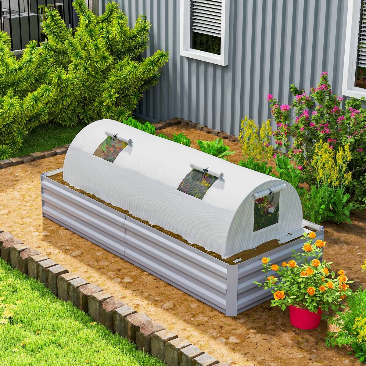 Outsunny Gewächshaus B/H/L: ca. 80x45x200 cm